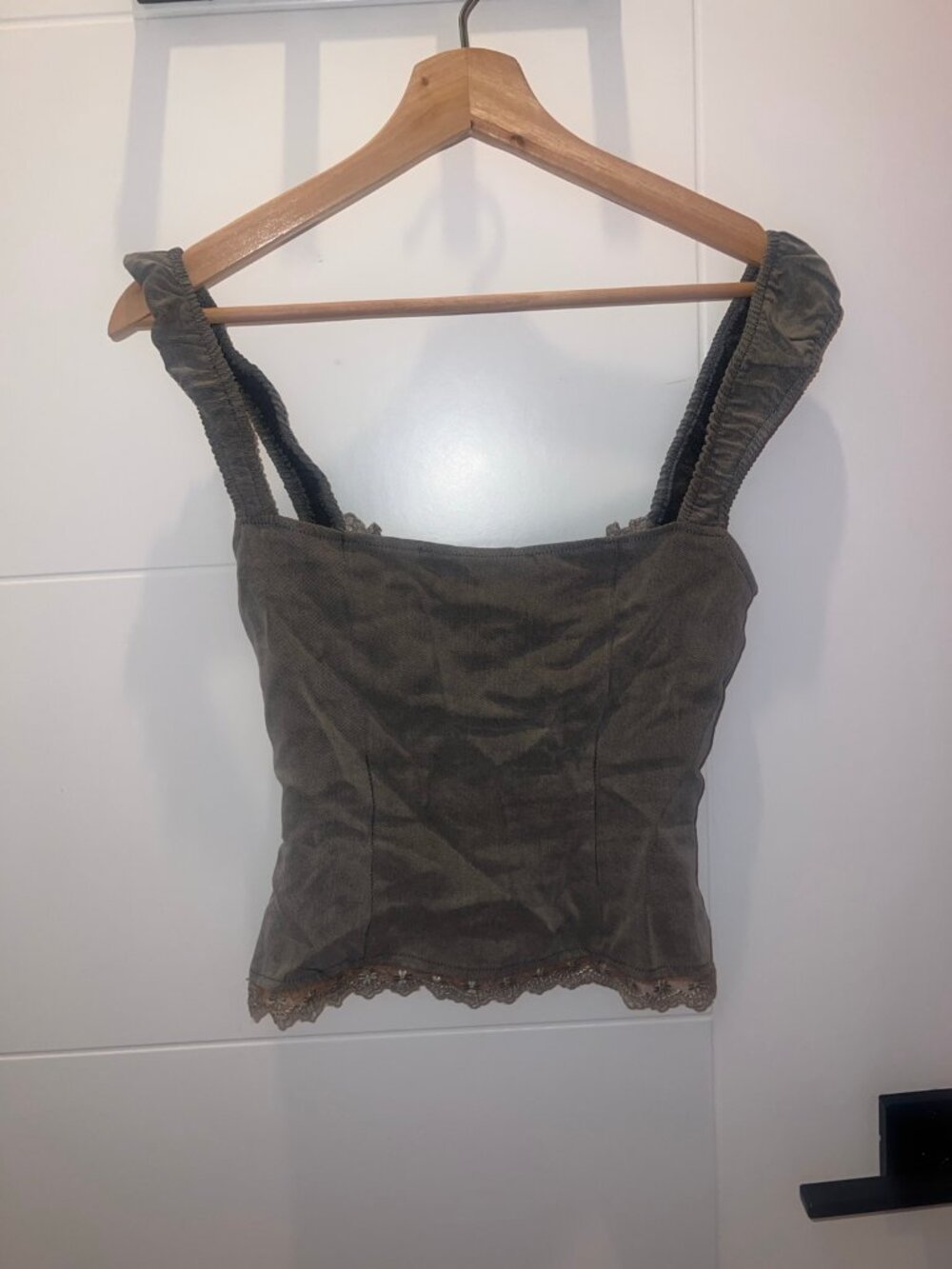 Lioness Palmer Grey Lace-Up Corset Top – XS - Picture 4 of 5